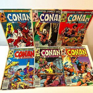 Set of 6 Vintage Full Color Conan Marvel Comics (123, 135, 137, 138, 140, 150)